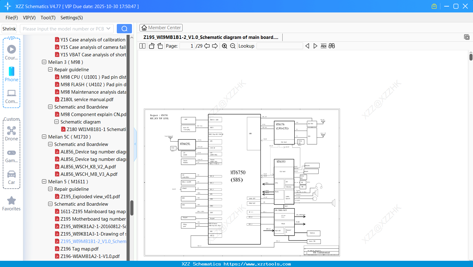 Meizu Z195_WI9MB1B1-2_V1.0_Schematic Diagram Of Main Board